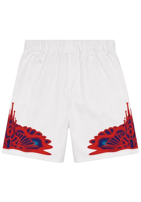 Bermuda bambino bianco in cotone MARCELO BURLON | BBE126BIANCO